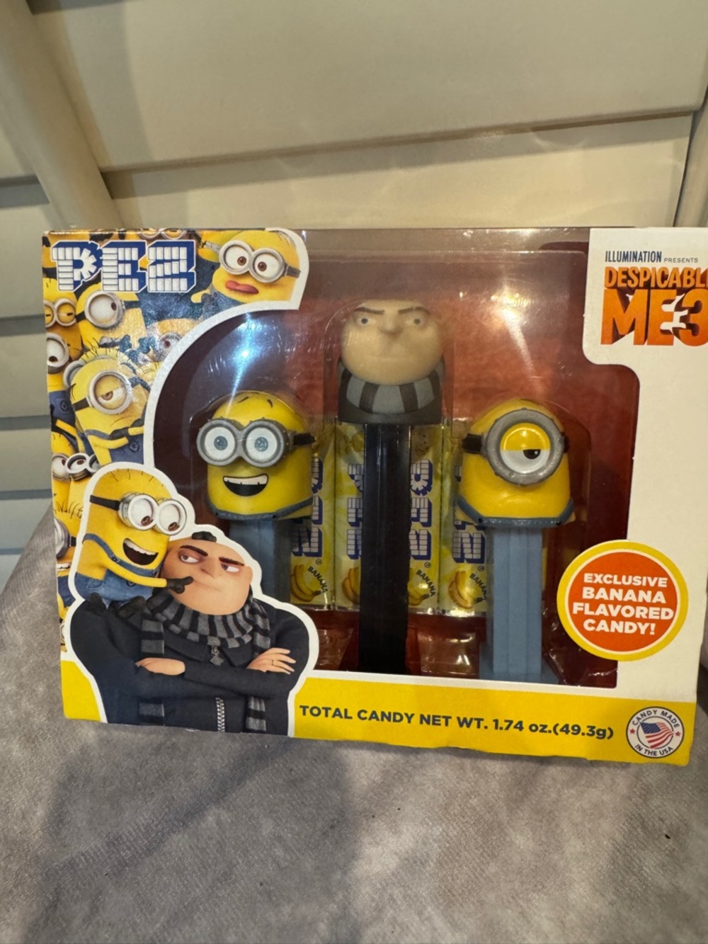 Despicable Me 3 Minions PEZ‎ Candy Dispenser Set - NIB collectible